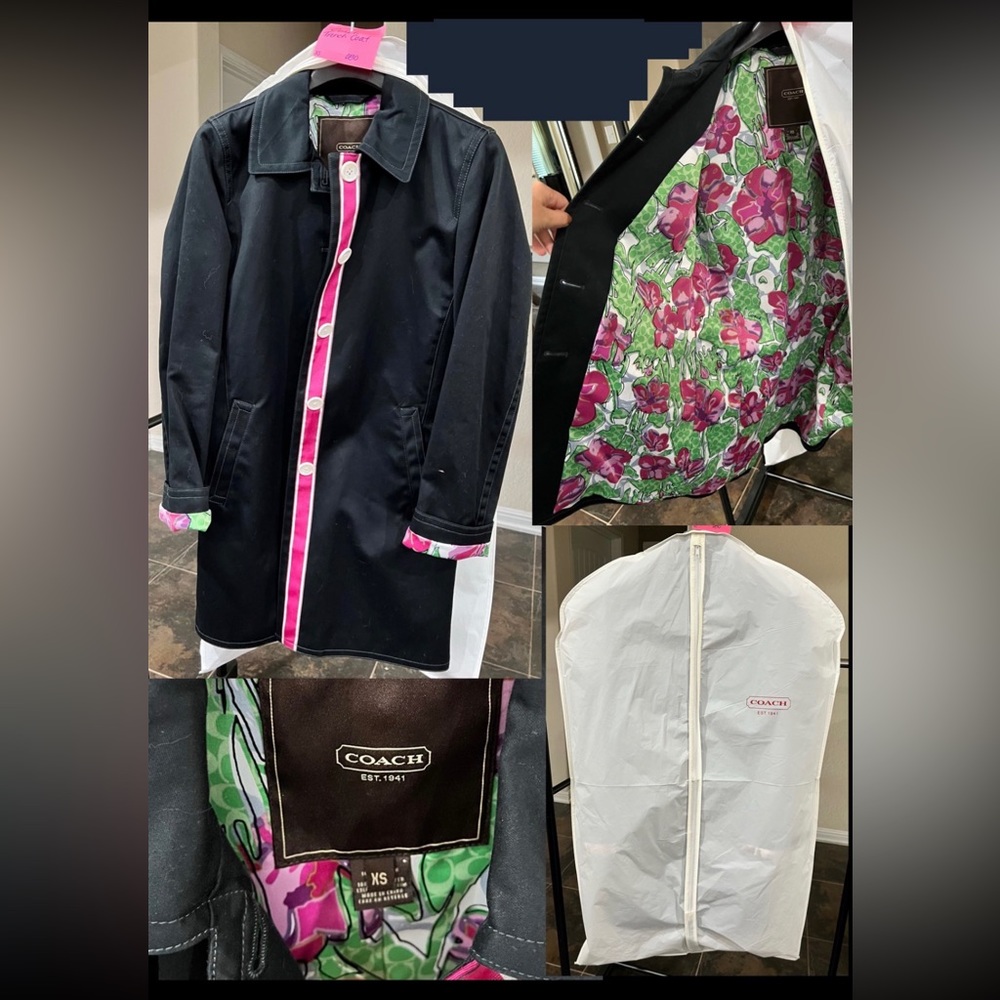 Coach Sateen Trench Coat